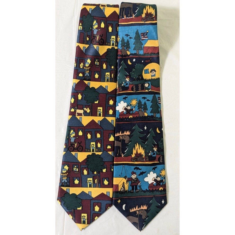 Lot of 2 Beans McGee Happy Days Ties Happy Campers / Neighborhood 55 x 4